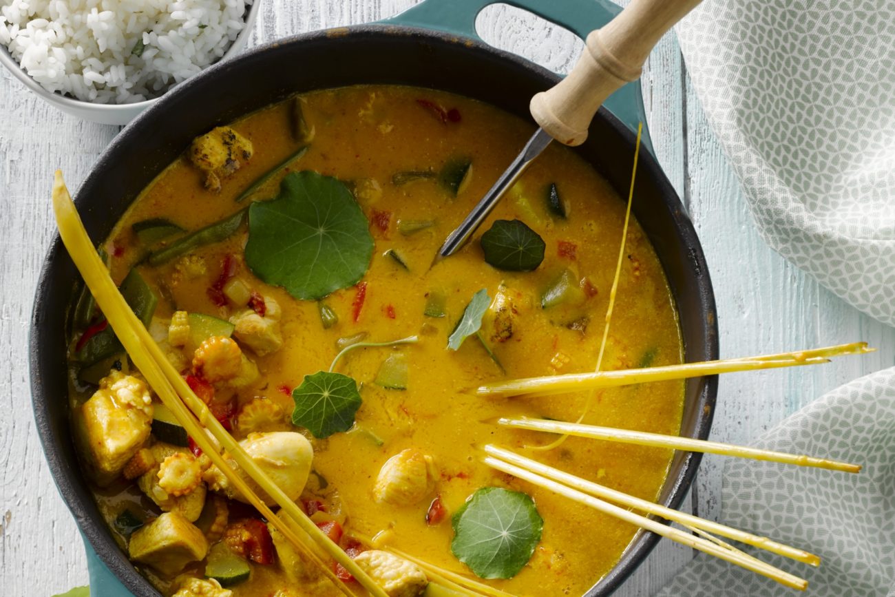 Oosterse curry met kip